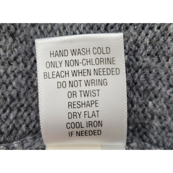 Vintage Croft & Barrow Womens XL Full Zip‎ Gray Cardigan Sweater Winter Birds - Picture 7 of 8